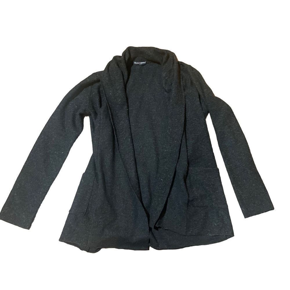 Brandy Melville charcoal gray wool blend open cardigan one size‎
